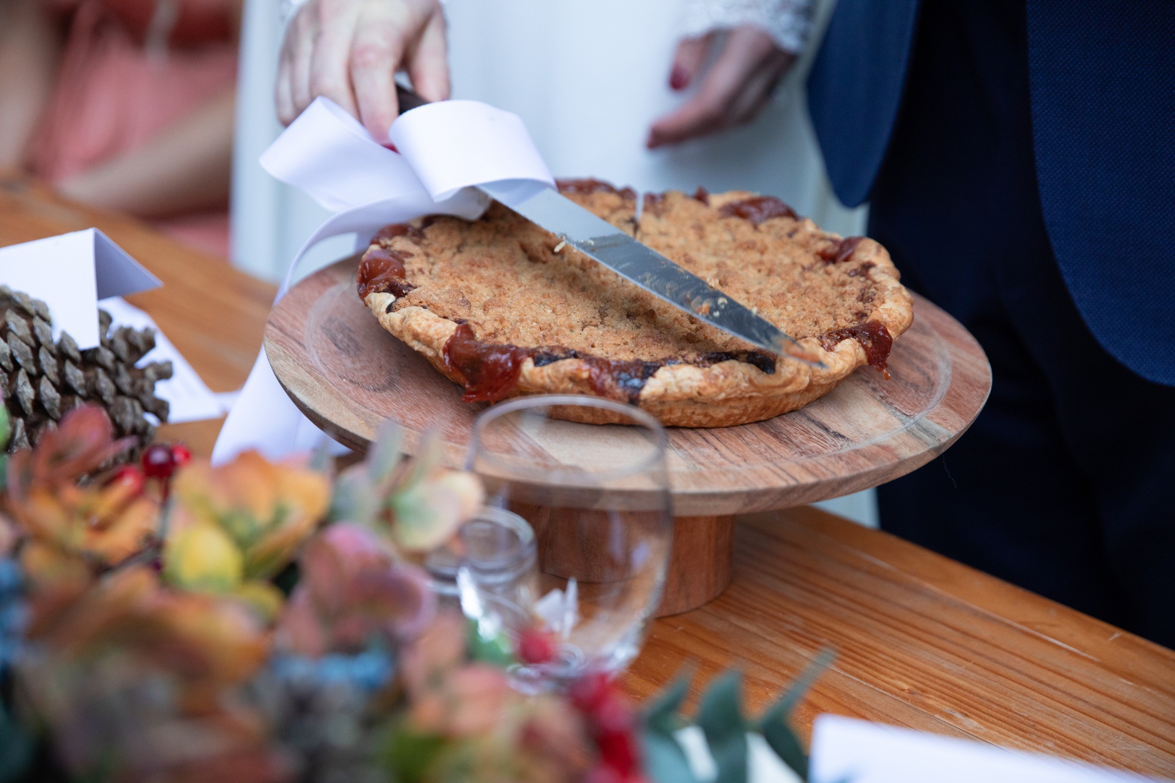 Pie being served